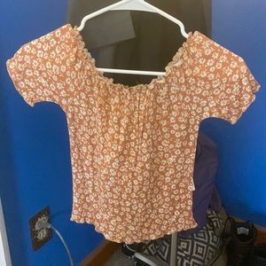 Off the shoulder floral top